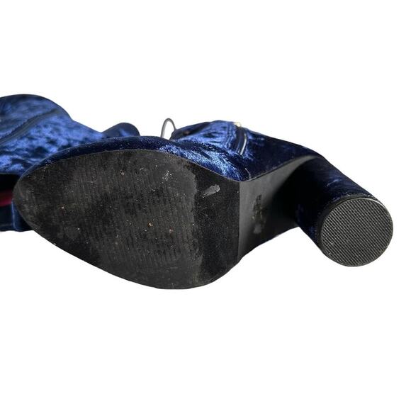 Catherine Malandrino Burnout Velvet Heel Bootie 6.5 Witchy Y2K Whimsigoth Vampy - Picture 6 of 13